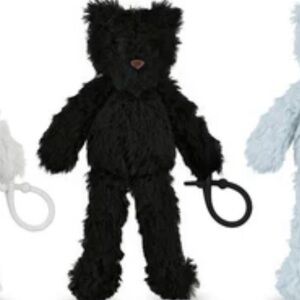 Ryan & Rose Cutie Cub Black Plush Toy/pacifier holder